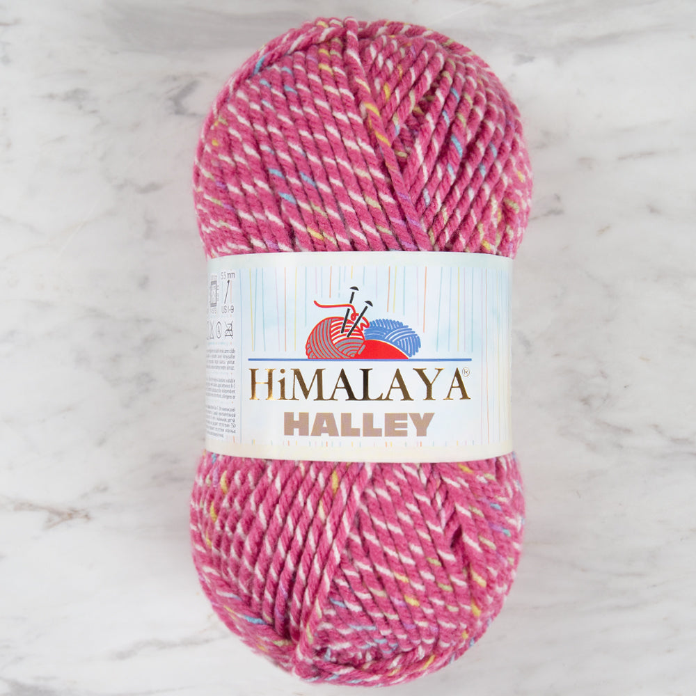 Himalaya Halley Fuşya Benekli El Örgü İpi - 78028