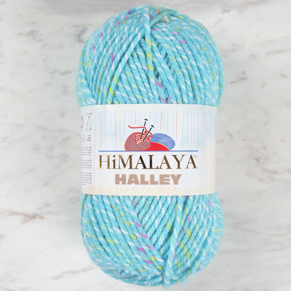 Himalaya Halley Turkuaz Benekli El Örgü İpi - 78037