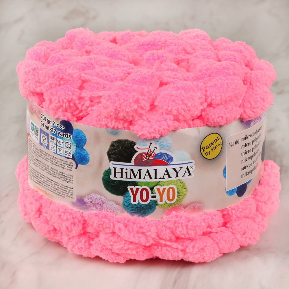 Himalaya Yo-Yo Neon Pembe El Örgü İpi - 82129
