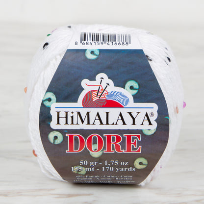 Himalaya Dore Pullu Beyaz El Örgü İpl - 61402