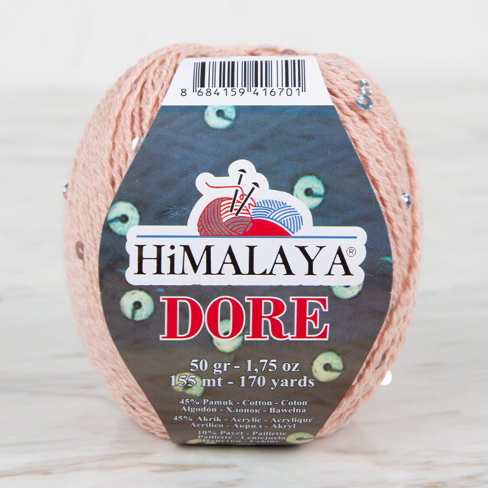 Himalaya Dore Pullu Pudra Pembe El Örgü İpl - 61404