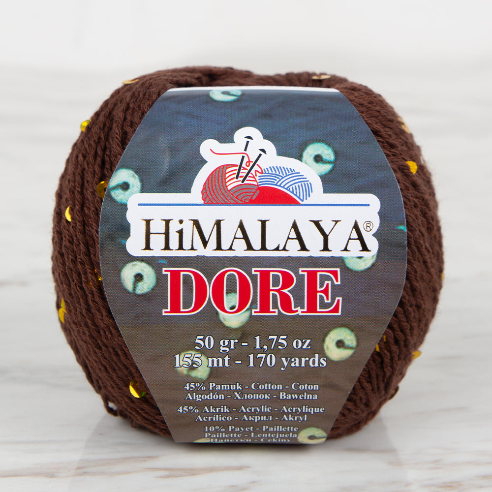 Himalaya Dore Pullu Kahve El Örgü İpl - 61420