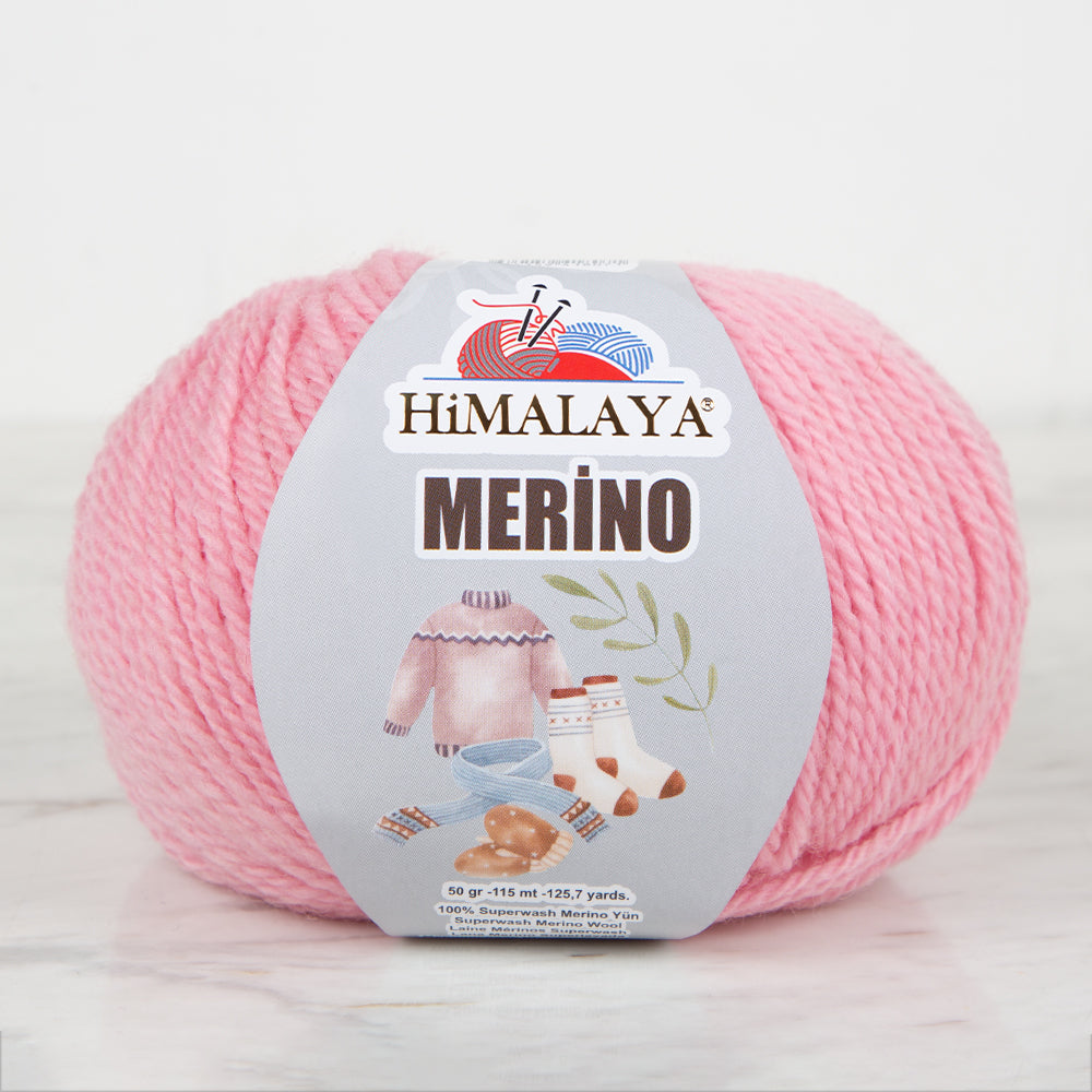Himalaya Merino Pembe El Örgü İpi - 40904