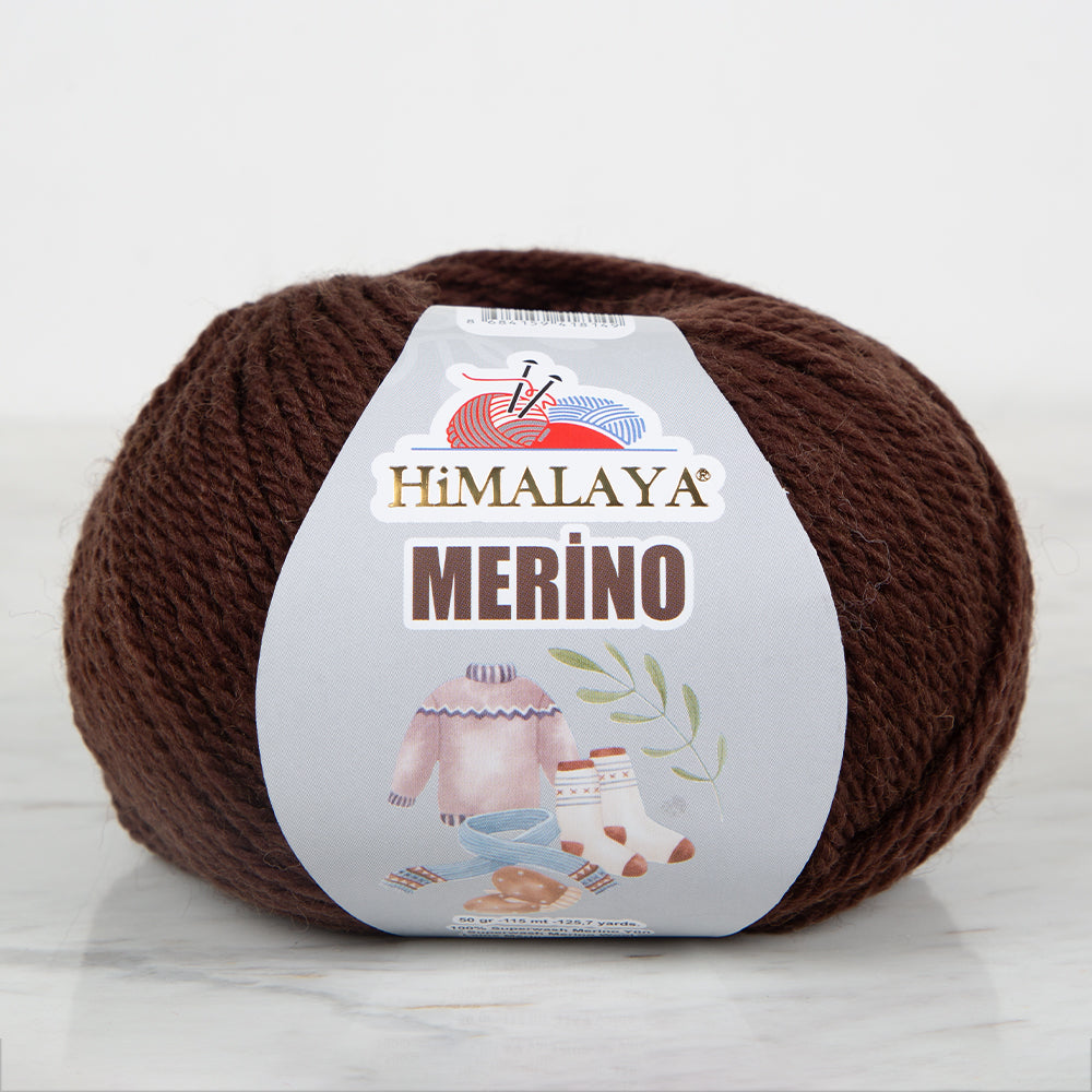 Himalaya Merino Kahverengi El Örgü İpi - 40911