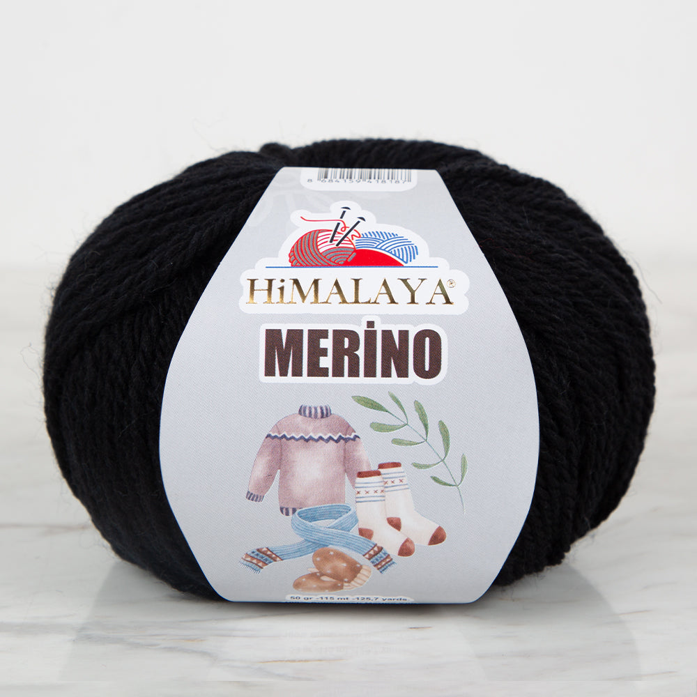 Himalaya Merino Siyah El Örgü İpi - 40915