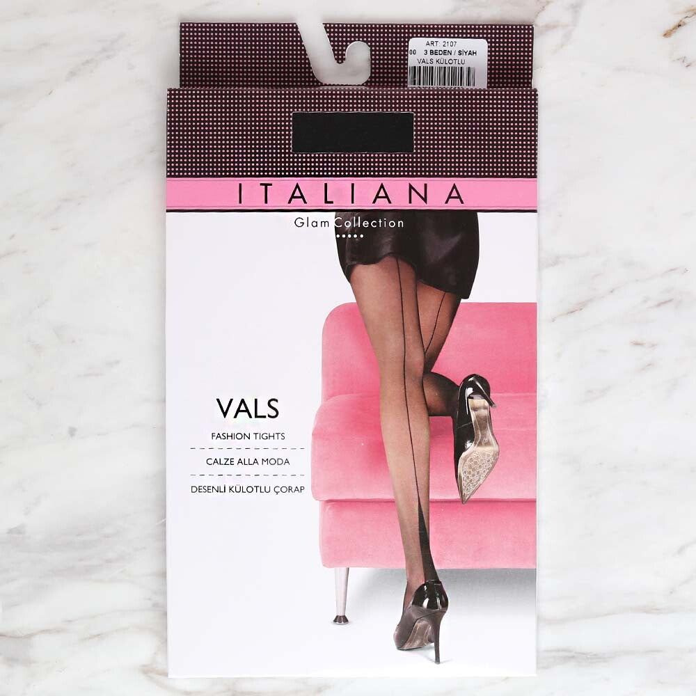 İtaliana 2107 Vals Külotlu Çorap, Siyah 500/3 Beden