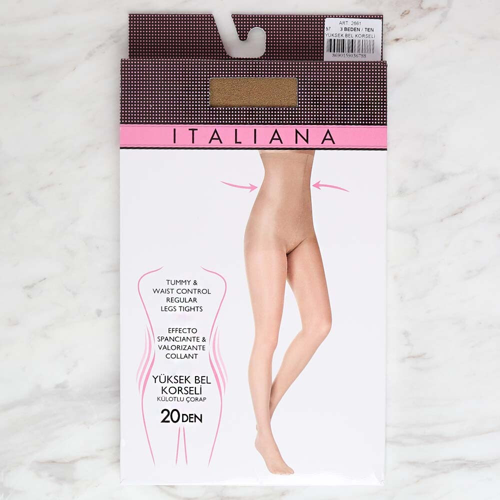 İtaliana 2661 Yüksek Bel Korseli Külotlu Çorap, Ten 57/3 Beden