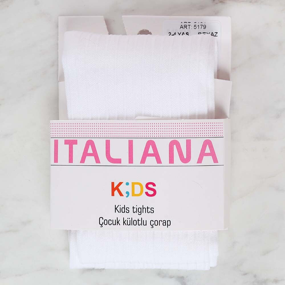 İtaliana 5179 Mehtap Çocuk Külotlu Çorap, Beyaz 2/4 Yaş