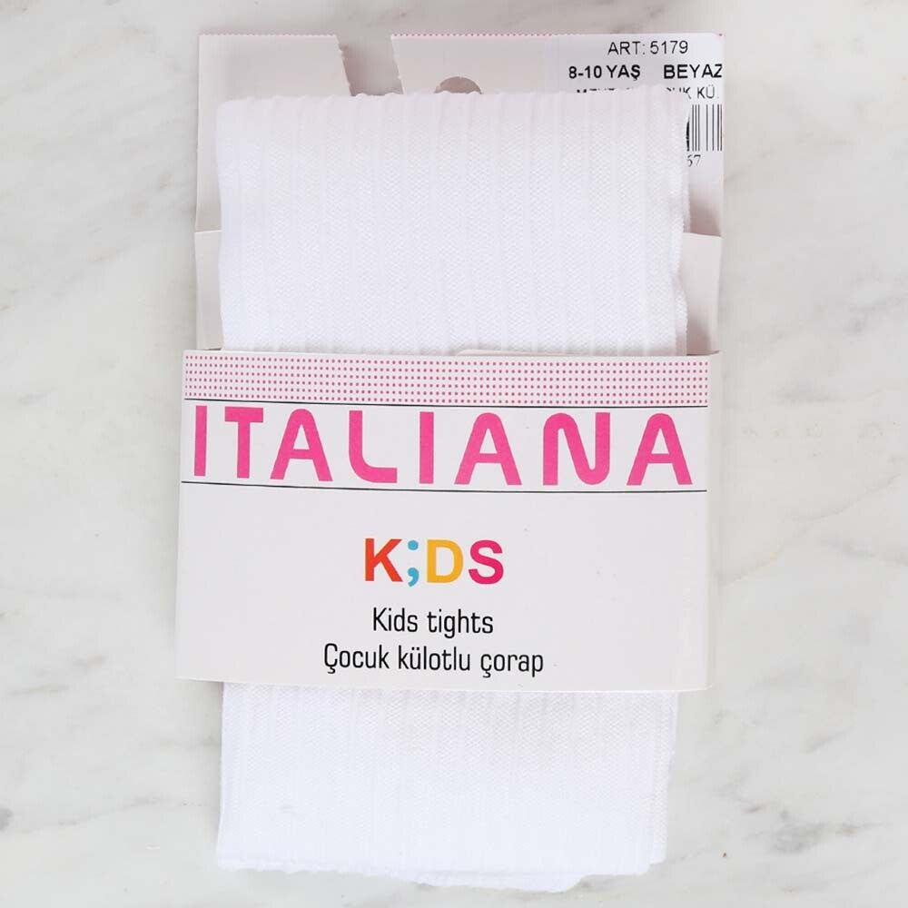 İtaliana 5179 Mehtap Çocuk Külotlu Çorap, Beyaz 8/10 Yaş