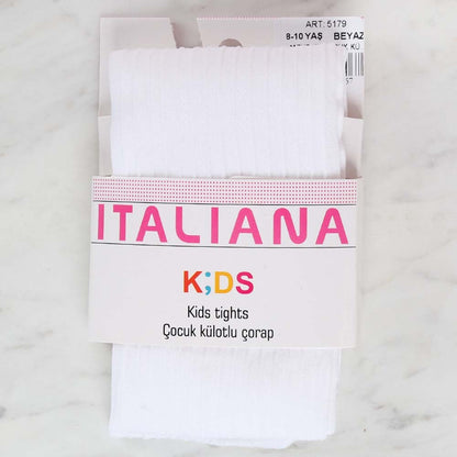 İtaliana 5179 Mehtap Çocuk Külotlu Çorap, Beyaz 8/10 Yaş