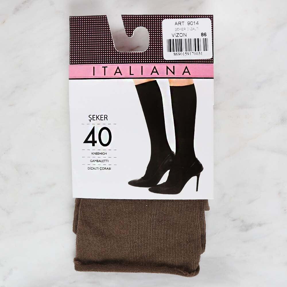 İtaliana 9014 Şeker Dizaltı Çorap, 40 Denye Vizon 86