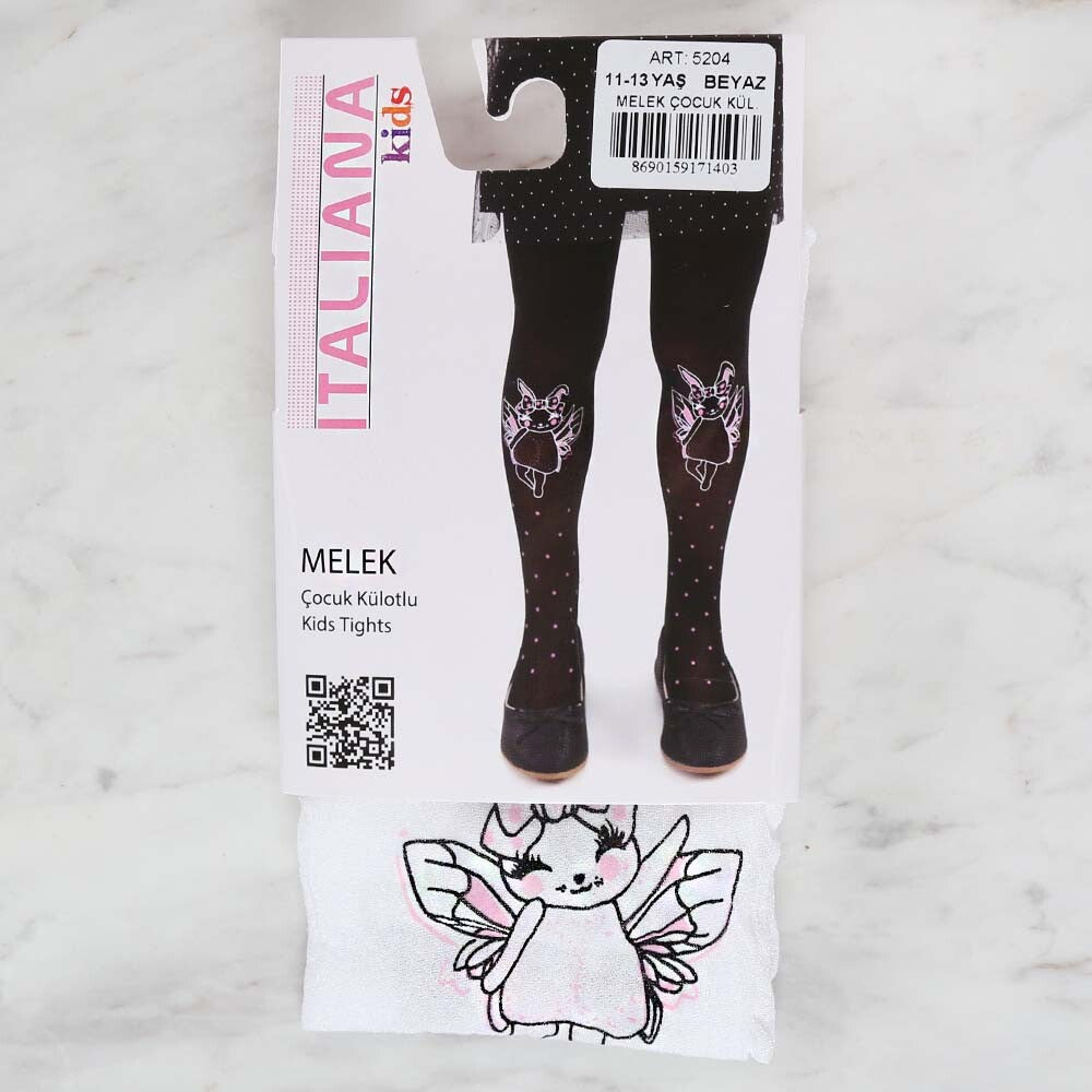 İtaliana 5204 Melek Çocuk Külotlu Çorap, Beyaz 11/13 Yaş