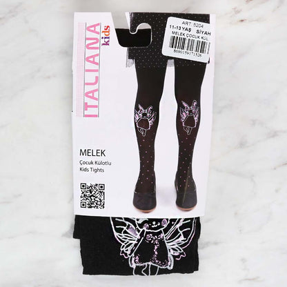 İtaliana 5204 Melek Çocuk Külotlu Çorap, Siyah 11/13 Yaş