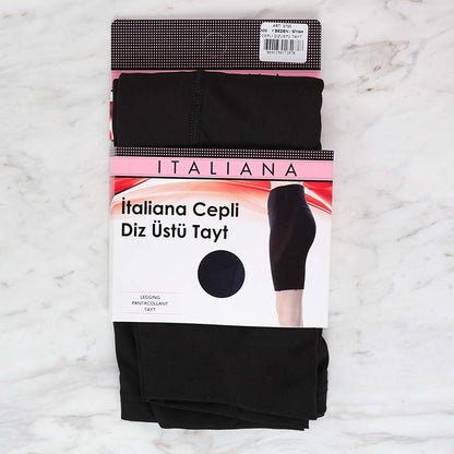 İtaliana 3795 Cepli Dizüstü Tayt Siyah 500 /1 Beden