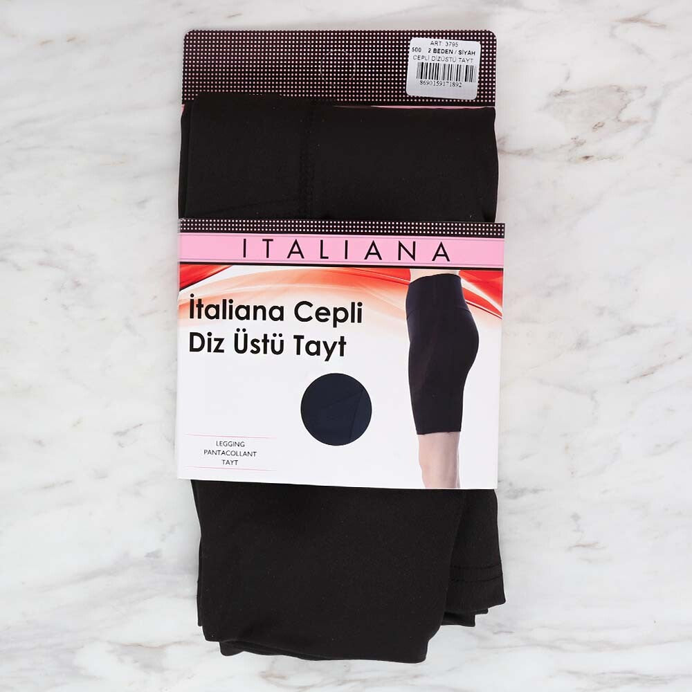 İtaliana 3795 Cepli Dizüstü Tayt Siyah 500 / 2 Beden