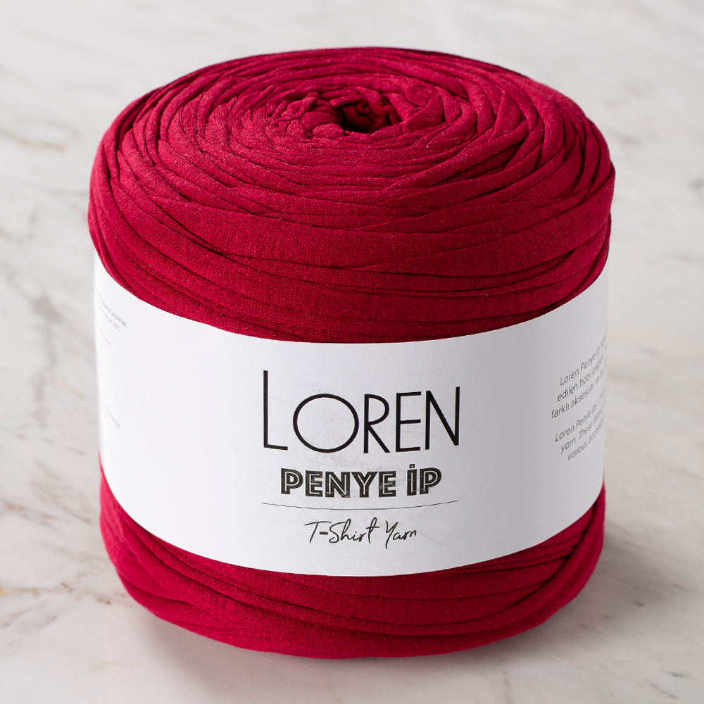 Loren Penye Kumaş El Örgü İpi Bordo - 6