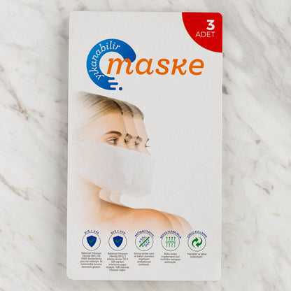 Loren 3'lü Paket Yıkanabilir Maske