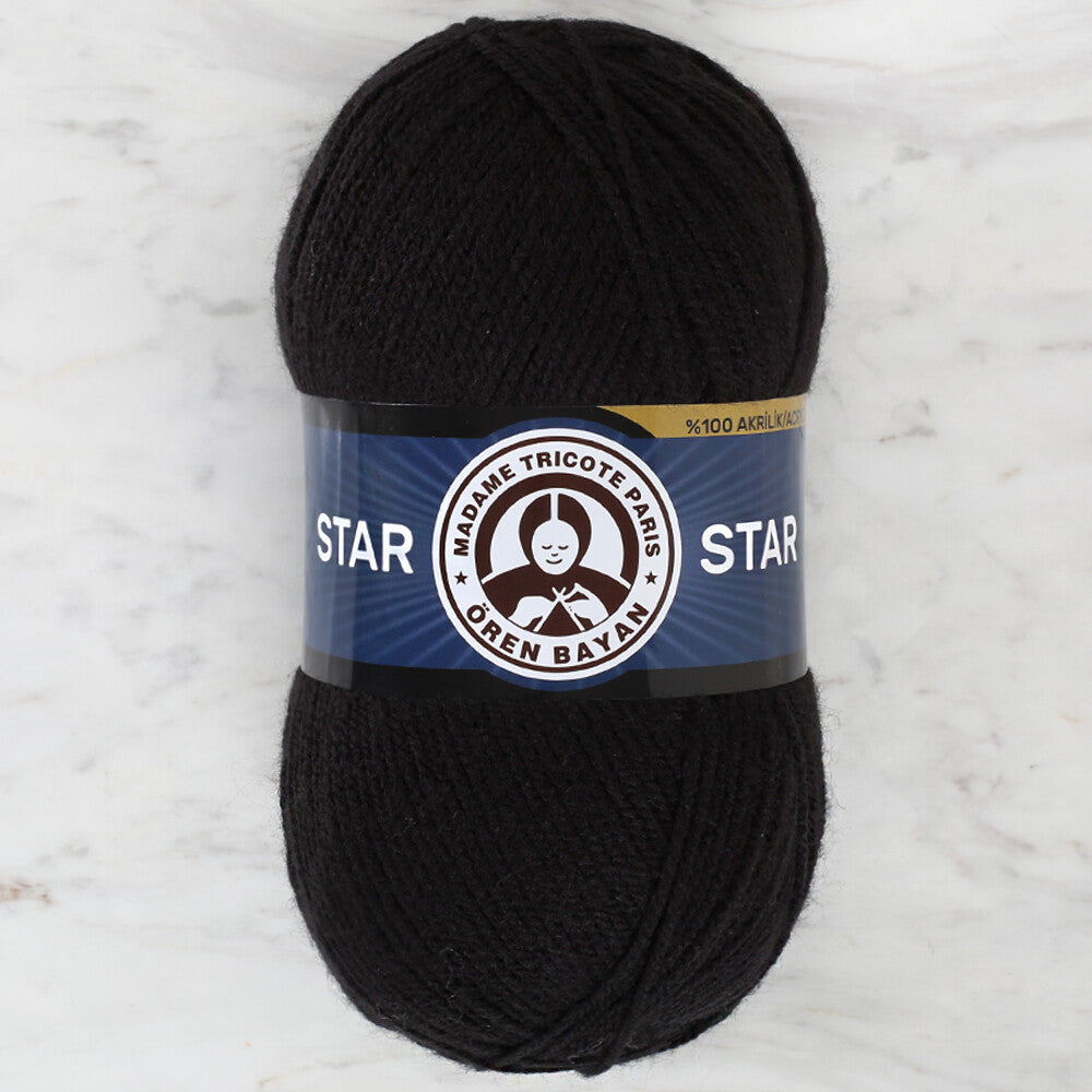 Örenbayan Star Siyah El Örgü İpi - 999