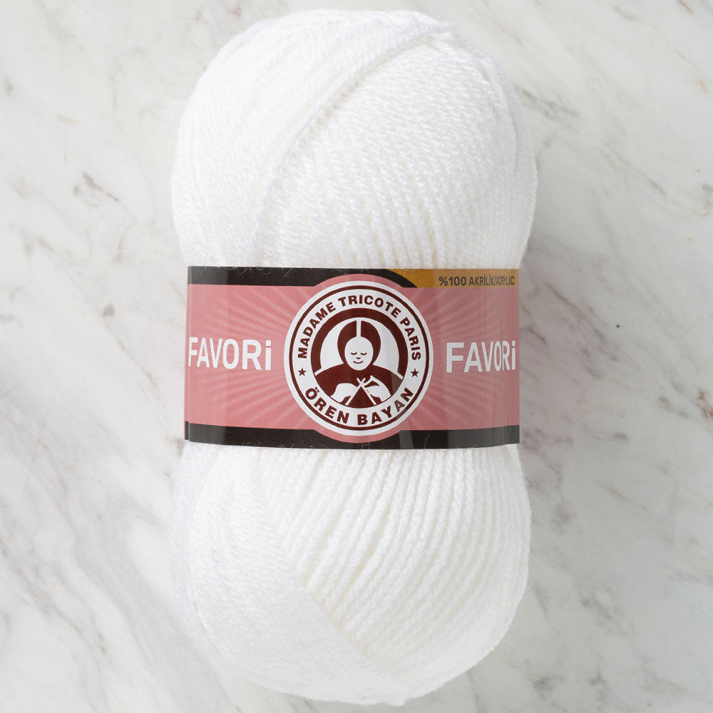 Örenbayan Favori Beyaz El Örgü İpliği - 111