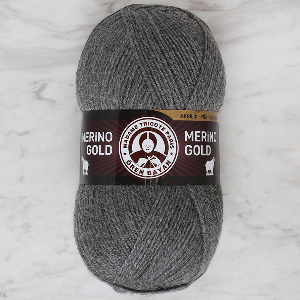 Örenbayan Merino Gold Koyu Gri El Örgü İpi - 008