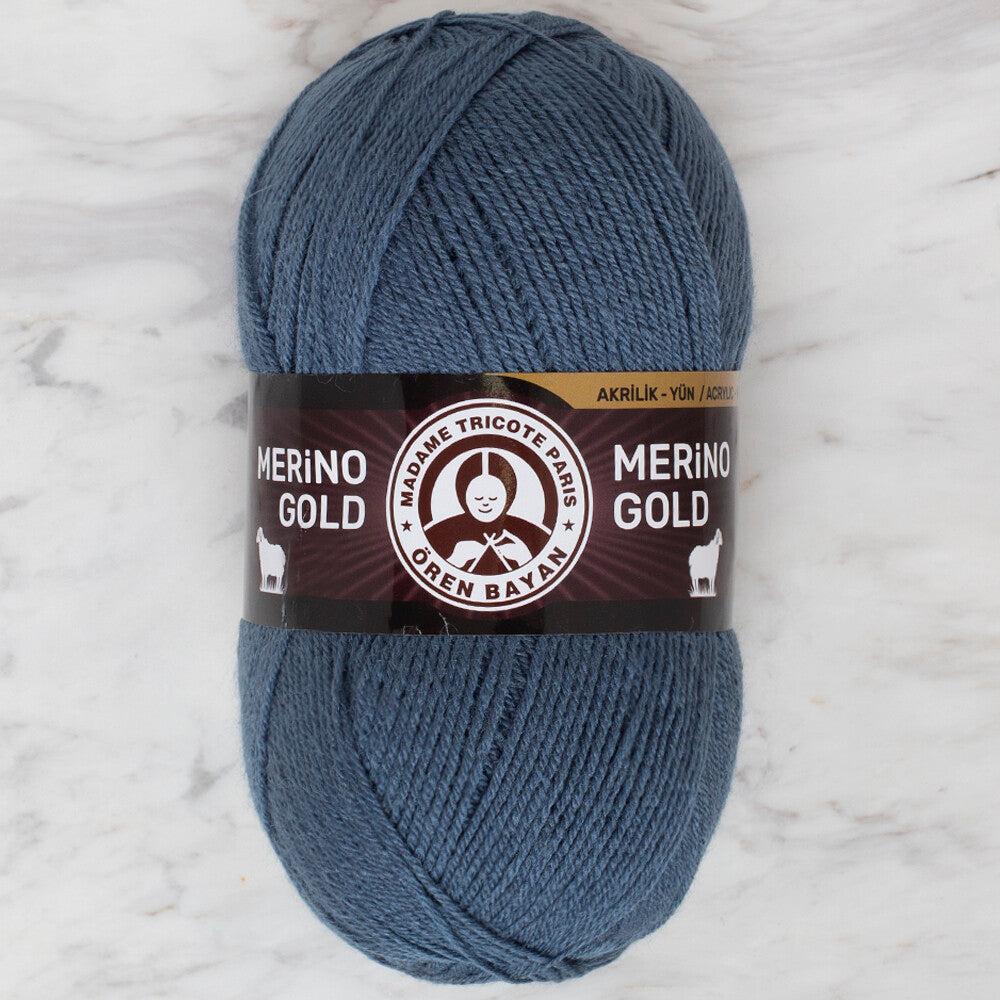 Örenbayan Merino Gold Petrol Mavi El Örgü İpi - 018