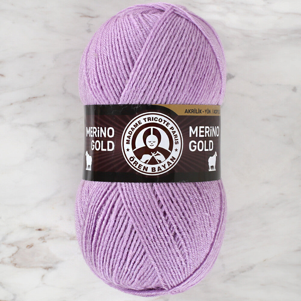 Örenbayan Merino Gold Lila El Örgü İpi - 056