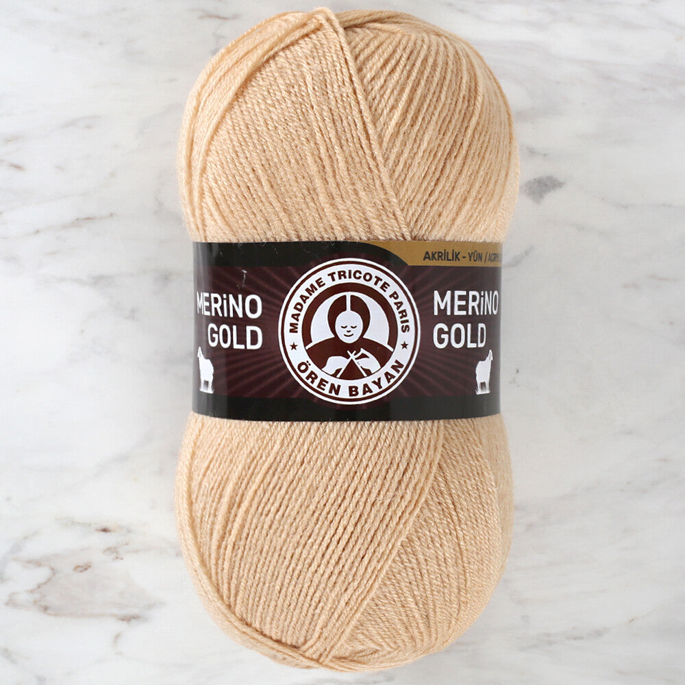 Örenbayan Merino Gold Bej El Örgü İpi - 114