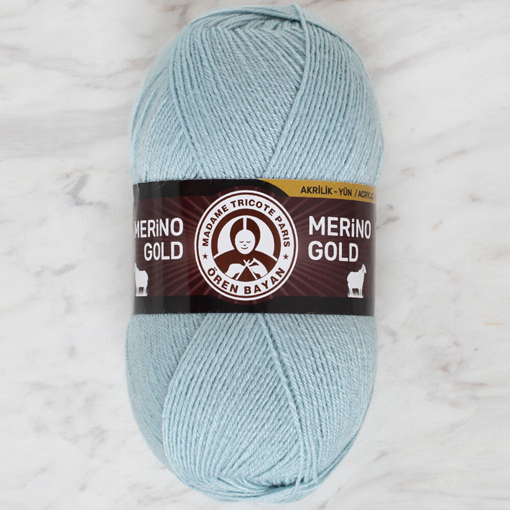 Örenbayan Merino Gold Açık Mavi El Örgü İpi - 0135