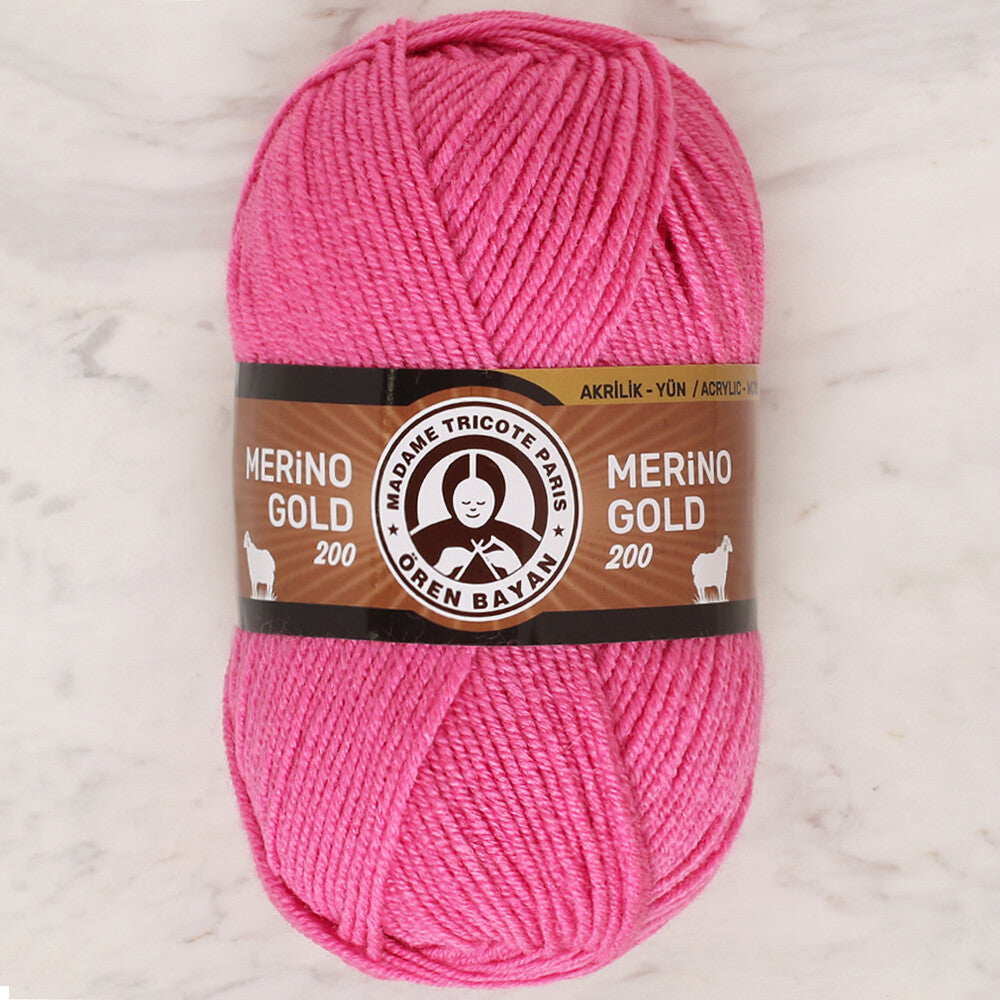 Örenbayan Merino Gold 200 Pembe El Örgü İpi - 042