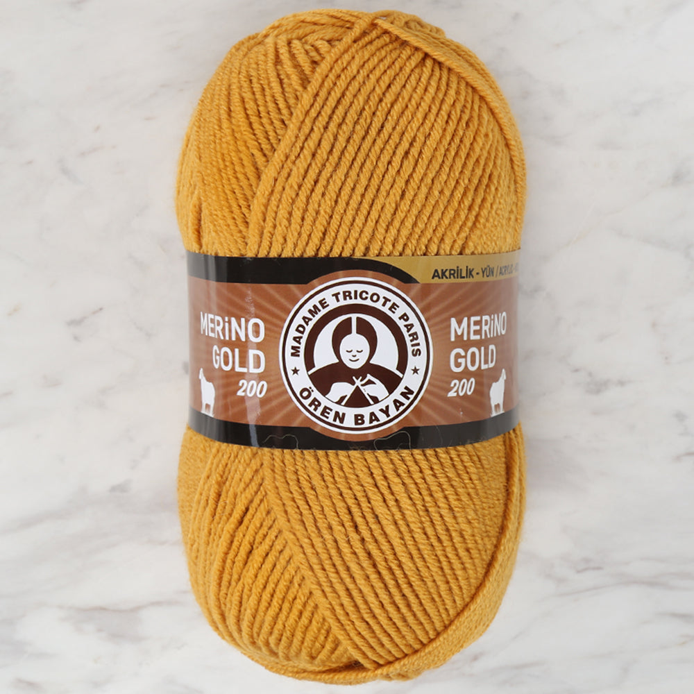 Örenbayan Merino Gold 200 Hardal El Örgü İpi - 115