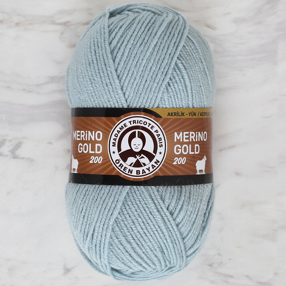 Örenbayan Merino Gold 200 Açık Mavi El Örgü İpi - 135