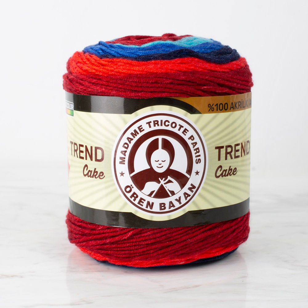 Örenbayan Trend Cake Batik 200 gr Ebruli El Örgü İpi - 622