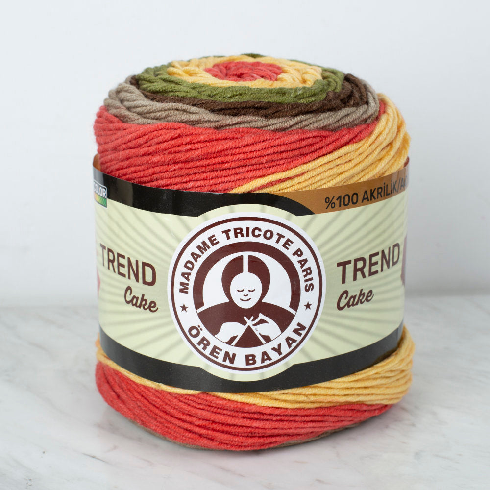 Örenbayan Trend Cake Batik 200 gr Ebruli El Örgü İpi - 623