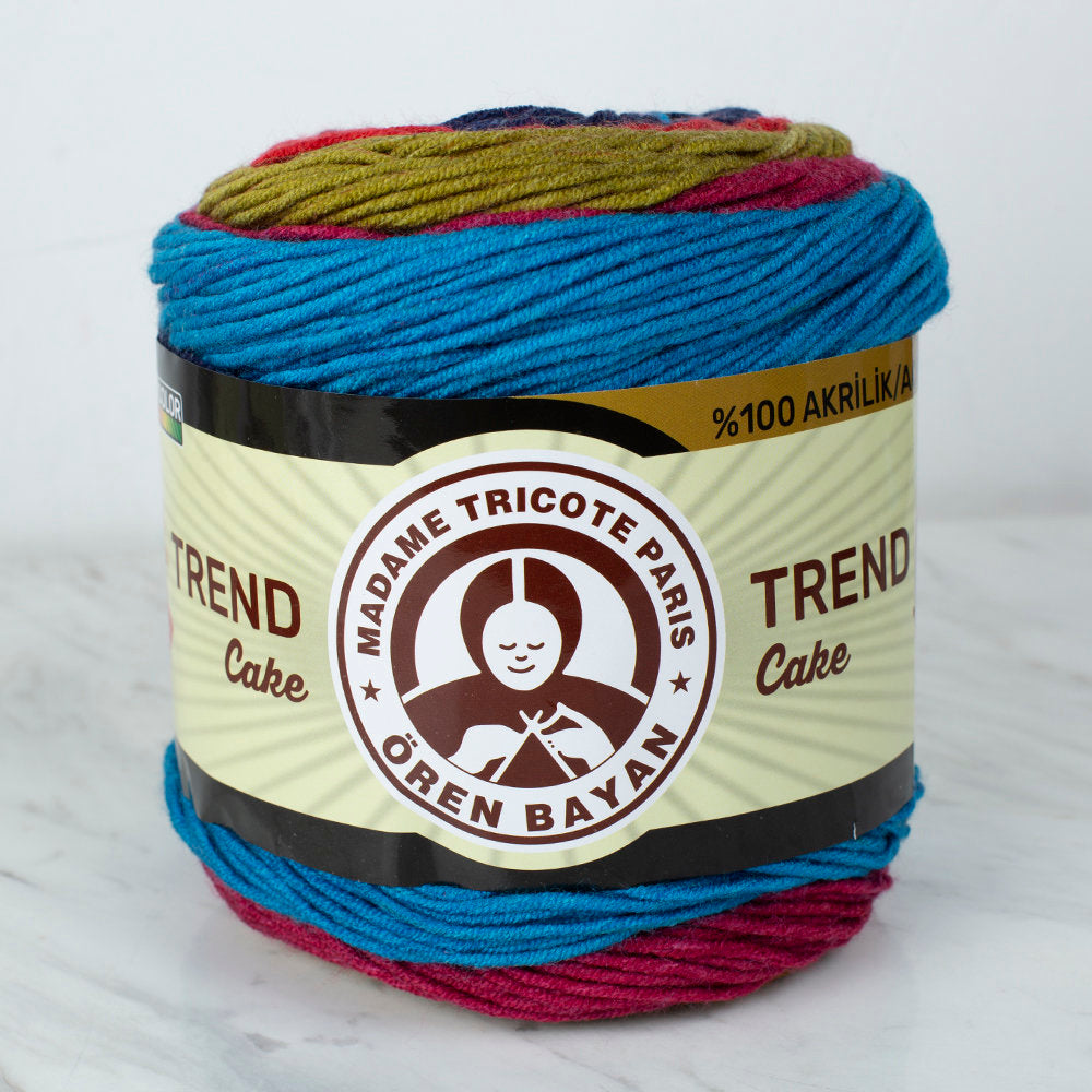 Örenbayan Trend Cake Batik 200 gr Ebruli El Örgü İpi - 634