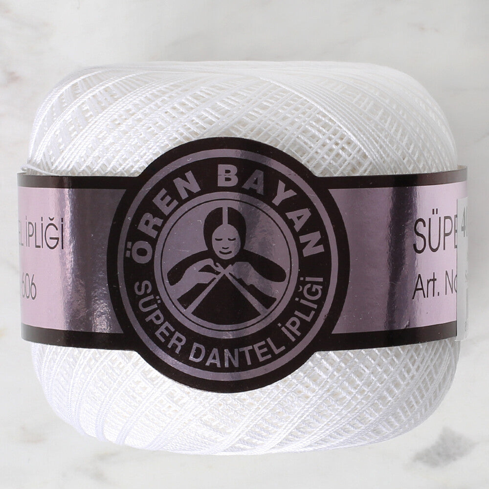 Örenbayan Süper No:40 Beyaz Dantel İpi