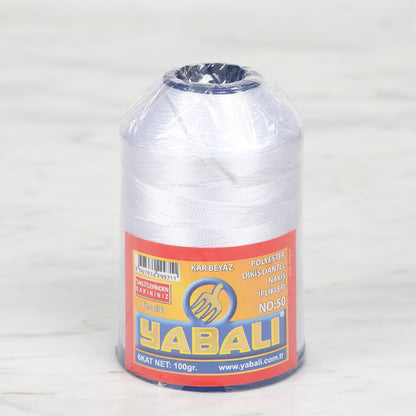 Yabalı Polyester İpi Kar Beyaz 100 gr - No : 50
