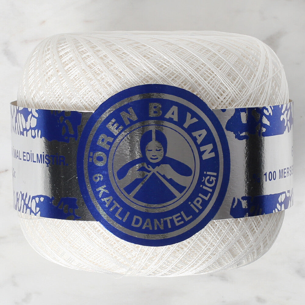 Örenbayan 6 Katlı No:60 Beyaz Dantel İpi