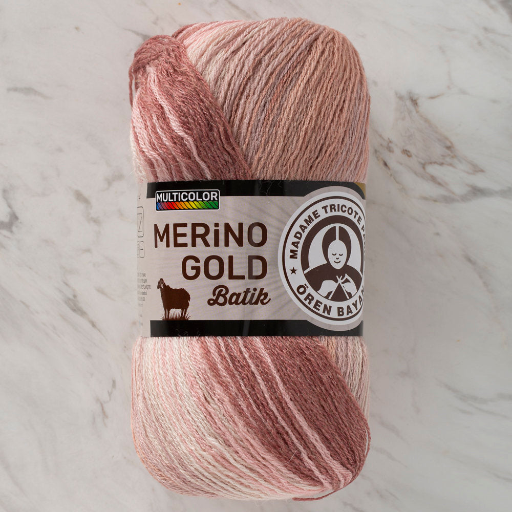 Örenbayan Merino Gold Batik Ebruli El Örgü İpliği - 833