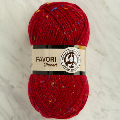 Örenbayan Favori Tweed Kırmızı El Örgü İpi - 034C
