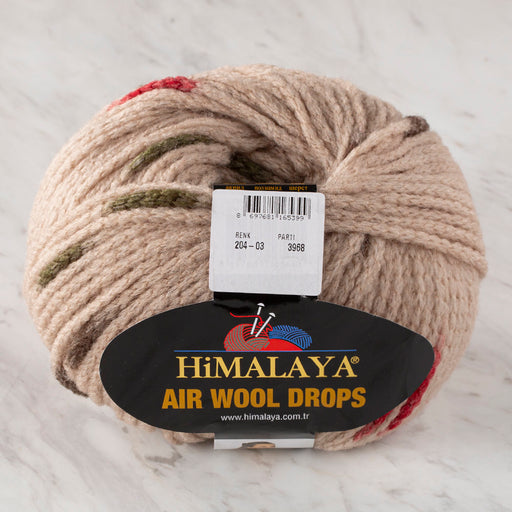 Himalaya Air Wool Drops Kahverengi El Örgü İpi - 20403