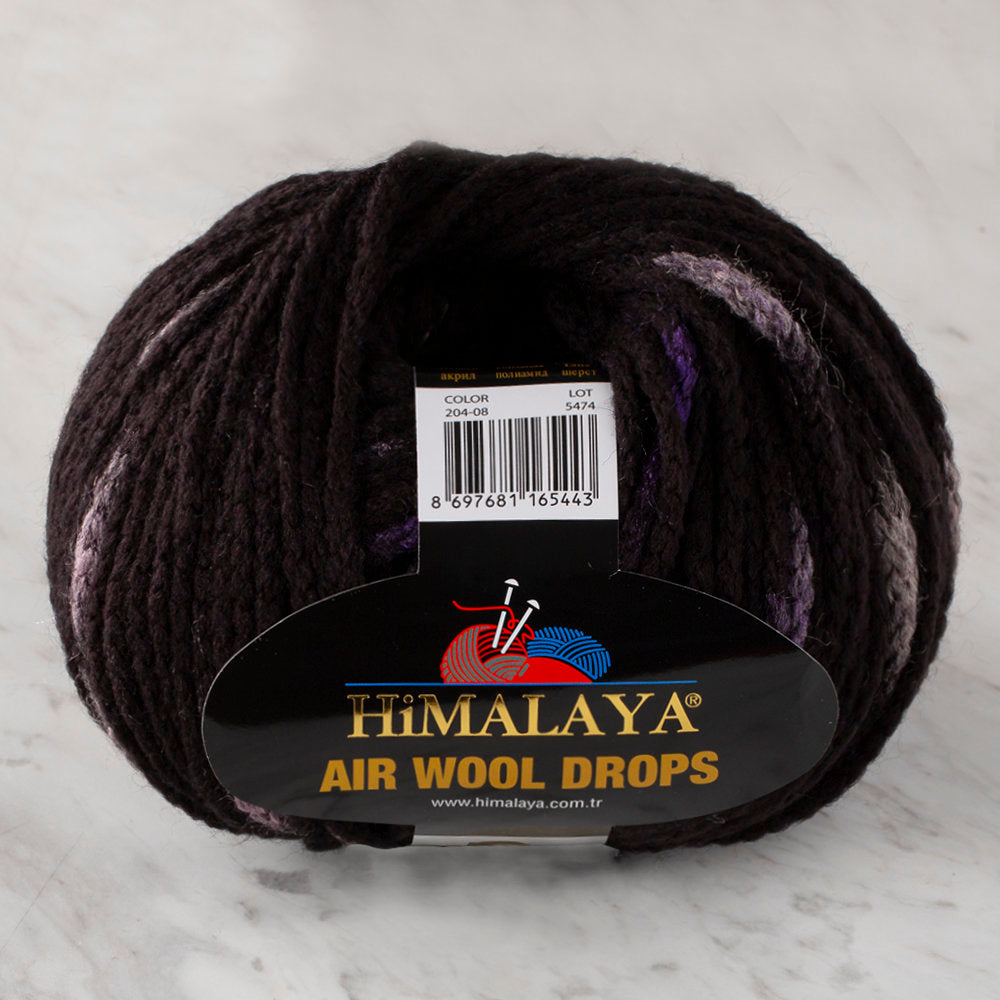 Himalaya Air Wool Drops Siyah El Örgü İpi - 20408