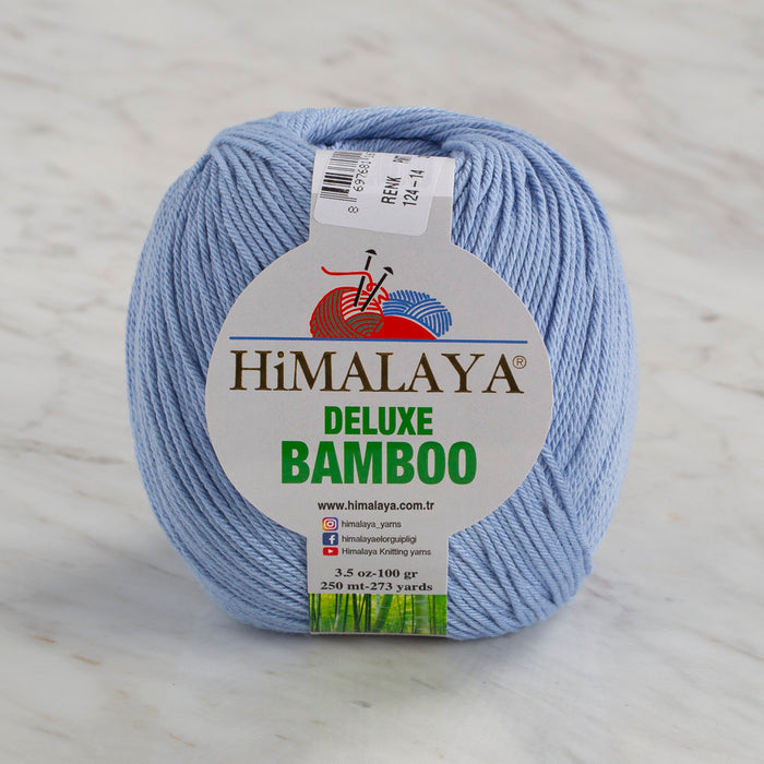 Himalaya Deluxe Bamboo Mavi El Örgü İpi 124-14