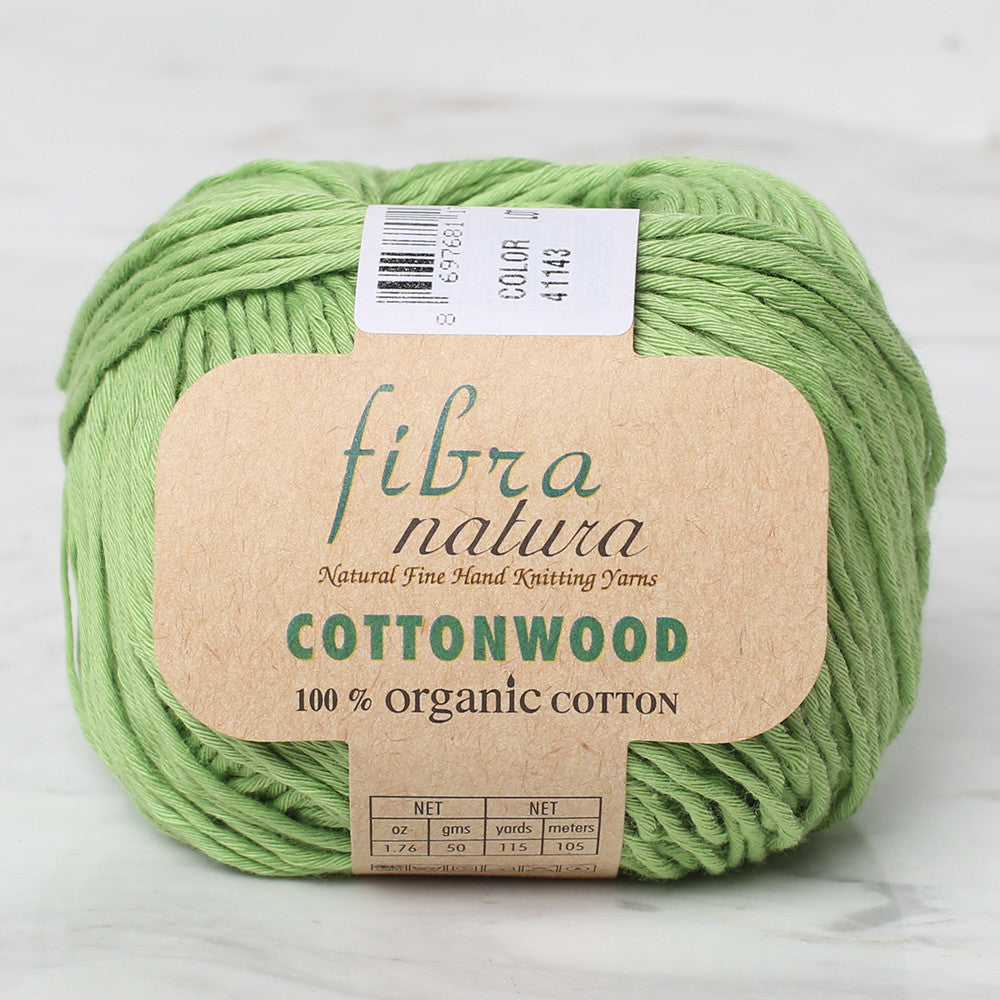 Fibra natura cottonwood yeşil El Örgü İpi - 41143