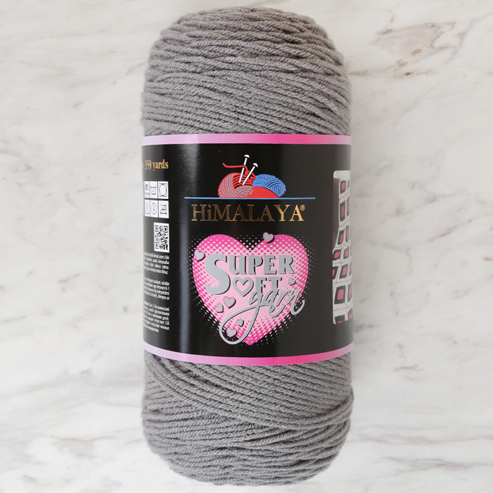 Himalaya Süper Soft Yarn 200 GR Gri El Örgü İpi -80853