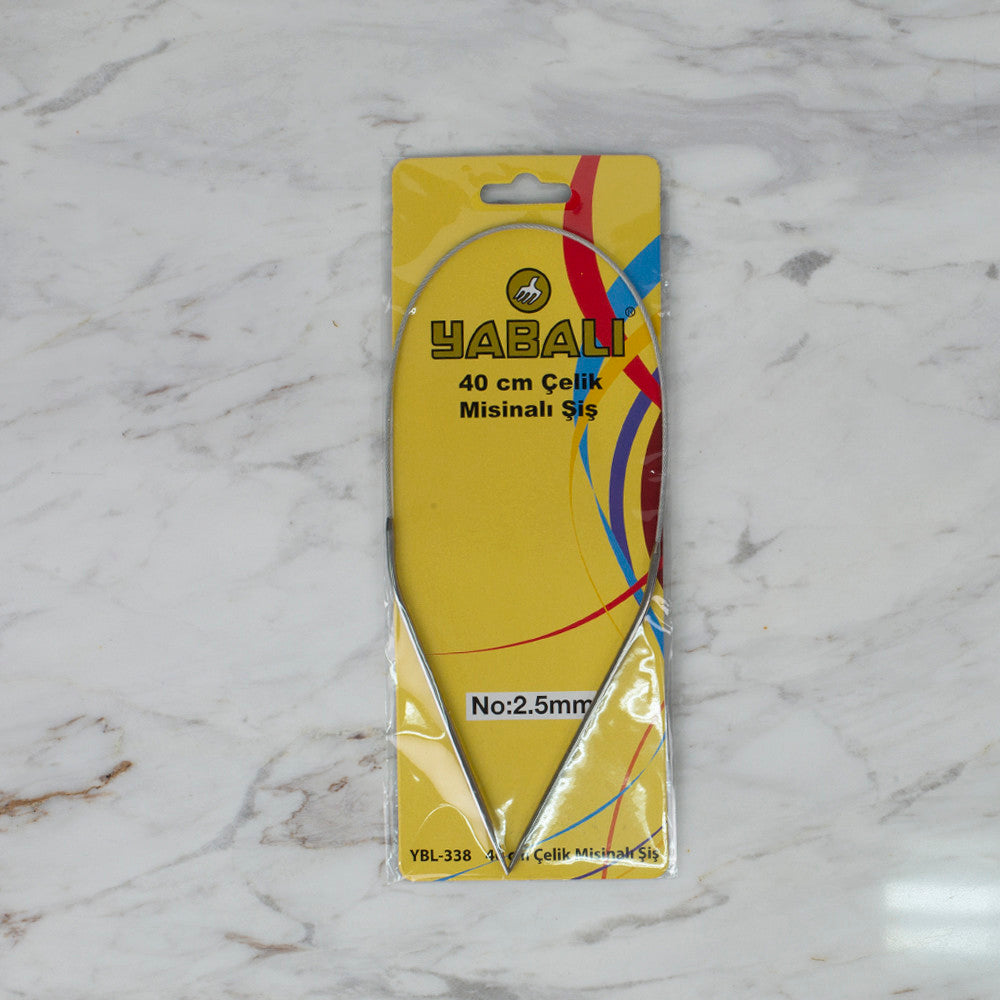 Yabalı 2.5 mm 40 cm Çelik Misinalı Şiş - YB338