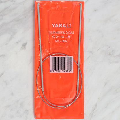 Yabalı 2.5 mm 60 cm Çelik Misinalı Gagalı Şiş - YBL - 345