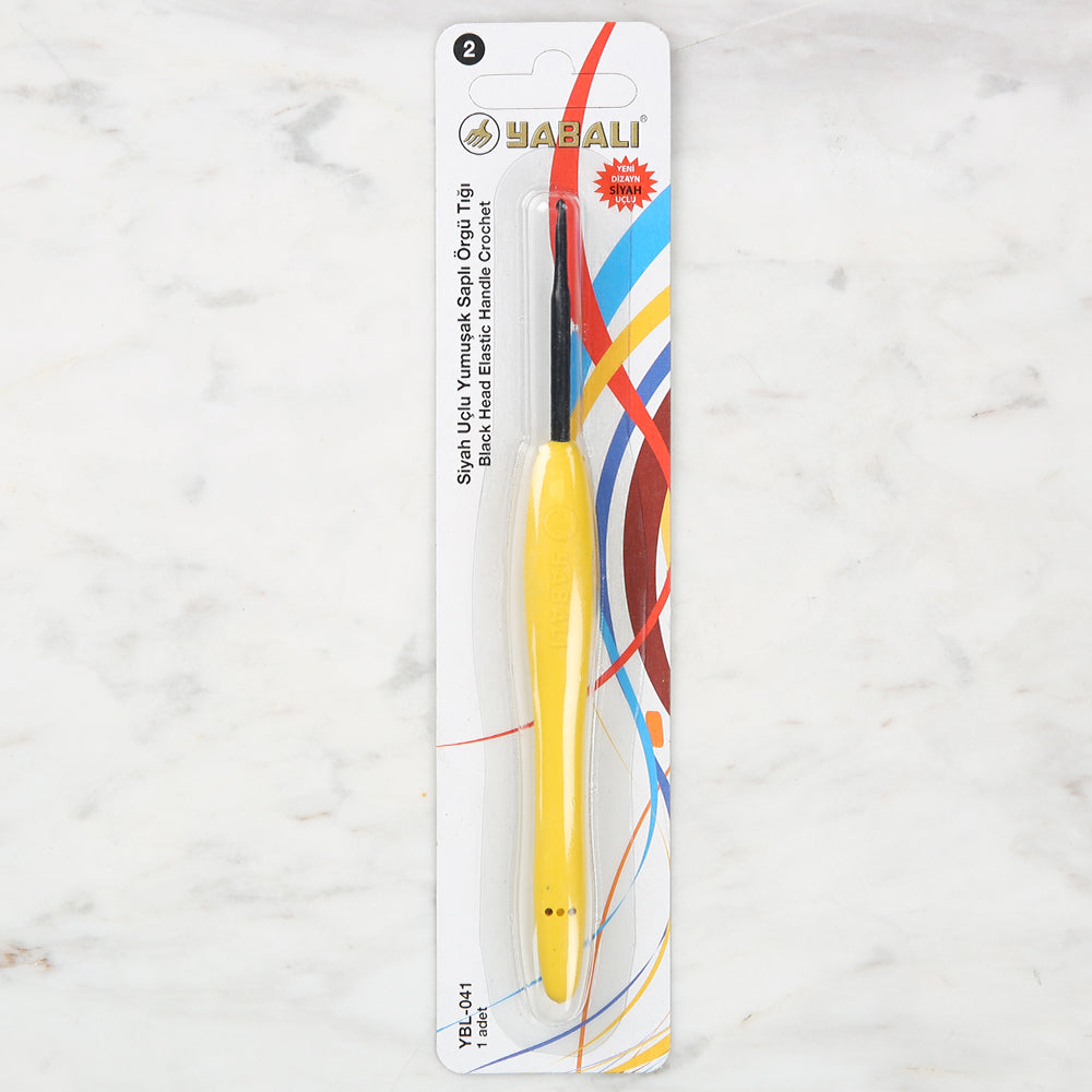 Yabalı Siyah Uçlu Yumuşak Saplı Sarı Yün Tığ YBL - 041 2 mm