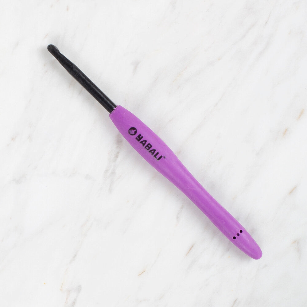 Yabalı Siyah Uçlu Yumuşak Saplı Mor Yün Tığ YBL - 041 5 mm