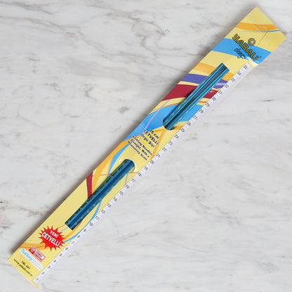 Yabalı 6 mm 35 cm Mavi Cetvelli Örgü Şiş - YBL-347