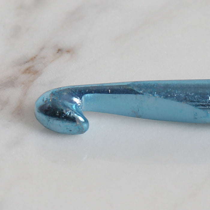 Yabalı 6 mm 35 cm Mavi Cetvelli Örgü Tığı - YBL-348